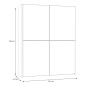 Armario corredero W20 de 150 cm Blanco 2 puertas con lunas de espejo