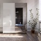 Armario correderas W20 de 150 cm Blanco brillo y 1 puerta con espejo Armario correderas W20 de 150 cm Blanco brillo y 1 puerta con espejo