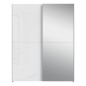 Armario correderas W20 de 150 cm Blanco brillo y 1 puerta con espejo Armario correderas W20 de 150 cm Blanco brillo y 1 puerta con espejo