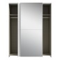 Armario correderas W20 de 150 cm Blanco brillo y 1 puerta con espejo Armario correderas W20 de 150 cm Blanco brillo y 1 puerta con espejo