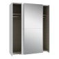 Armario correderas W20 de 150 cm Blanco brillo y 1 puerta con espejo Armario correderas W20 de 150 cm Blanco brillo y 1 puerta con espejo