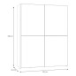 Armario correderas W20 de 150 cm Blanco brillo y 1 puerta con espejo Armario correderas W20 de 150 cm Blanco brillo y 1 puerta con espejo