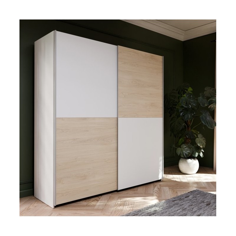Armario correderas W20 de 170 cm Blanco Puccini