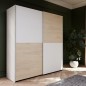Armario correderas W20 de 170 cm Blanco Puccini
