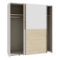 Armario correderas W20 de 170 cm Blanco Puccini