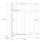 Armario correderas W20 de 170 cm Blanco Puccini