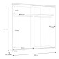 Armario corredero W20 de 190 cm Blanco Puccini