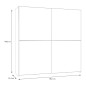 Armario corredero W20 de 190 cm Blanco Mate