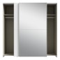 Armario corredero W20 de 190 cm Blanco Brillo cristal-luna espejo