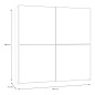 Armario corredero W20 de 190 cm Blanco Brillo cristal-luna espejo