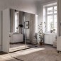 Armario puertas correderas W20 de 190 cm Blanco- las dos puertas con lunas espejo
