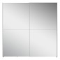 Armario puertas correderas W20 de 190 cm Blanco- las dos puertas con lunas espejo