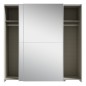 Armario puertas correderas W20 de 190 cm Blanco- las dos puertas con lunas espejo