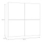 Armario puertas correderas W20 de 190 cm Blanco- las dos puertas con lunas espejo