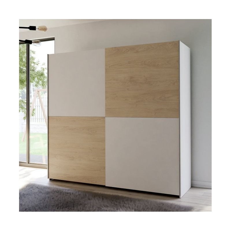 Armario corredero W20 de 200 cm Blanco- Puccini Armario corredero W20 de 200 cm Blanco- Puccini