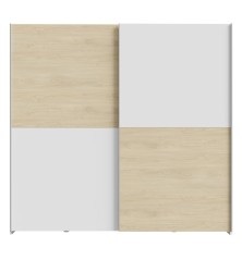 Armario corredero W20 de 200 cm Blanco- Puccini
