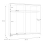 Armario corredero W20 de 200 cm Blanco- Puccini Armario corredero W20 de 200 cm Blanco- Puccini