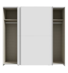 Armario puertas correderas W20 de 200 cm Blanco mate