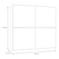 Armario puertas correderas W20 de 200 cm Blanco mate