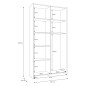 Armario escobero W21-SD Ptas. correderas 100 cm