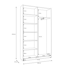 Armario recibidor W21-SD  120CM Blanco