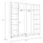 Armario recibidor W21-SD 200  CM Blanco