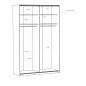 Armario W22 Blanco Mate con 2 Ptas. Correderas  150CM