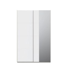 Armario W22 Blanco Mate con 2 Ptas. Correderas y Espejo 150CM