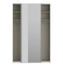Armario W22 Blanco Mate con 2 Ptas. Correderas y Espejo 150CM