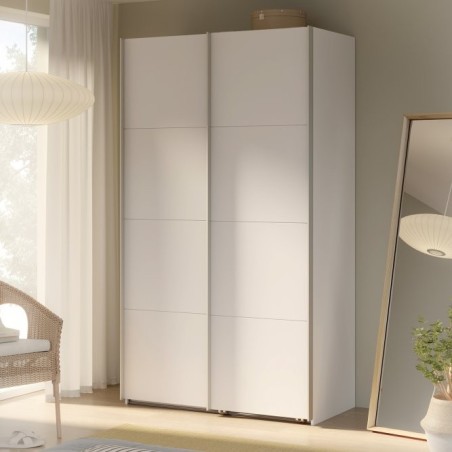 Armario puertas correderas W26 DE 120 cm Blanco mate