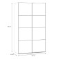 Armario puertas correderas W26 DE 120 cm Blanco mate