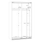 Armario puertas correderas W26 DE 120 cm Blanco mate
