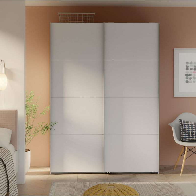 Armario puertas correderas W26 DE 120 cm Blanco mate
