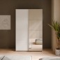 Armario puertas correderas W26 de 120 cm Blanco mate -con  1 pta. Espejo