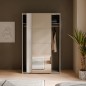 Armario puertas correderas W26 de 120 cm Blanco mate -con  1 pta. Espejo
