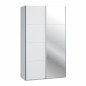 Armario puertas correderas W26 de 120 cm Blanco mate -con  1 pta. Espejo