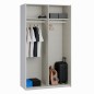 Armario puertas correderas W26 de 120 cm Blanco mate -con  1 pta. Espejo