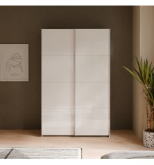 Armario puertas correderas W26 DE 120 cm Blanco brillo