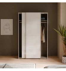 Armario puertas correderas W26 DE 120 cm Blanco brillo