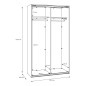 Armario puertas correderas W26 DE 120 cm Blanco brillo