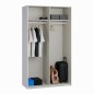 Armario puertas correderas W26 DE 120 cm Blanco brillo - y puerta Espejo