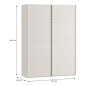 Armario puertas correderas  W26 de 150 cm en color Sand
