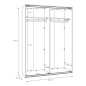 Armario puertas correderas W26 DE 150 cm en color Sand - y una puerta con espejo