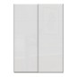 Armario puertas correderas  W26 DE 150 cm Blanco brillo cristal