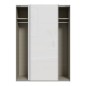 Armario puertas correderas  W26 DE 150 cm Blanco brillo cristal