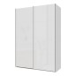 Armario puertas correderas  W26 DE 150 cm Blanco brillo cristal