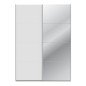 Armario puertas corredera W26 DE 150 cm Blanco mate y una puerta con  espejo