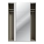 Armario puertas corredera W26 DE 150 cm Blanco mate y una puerta con  espejo
