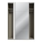Armario puertas correderas  W26 DE 150 cm  1 pta. en blanco brillo  y puerta con espejoEspejo