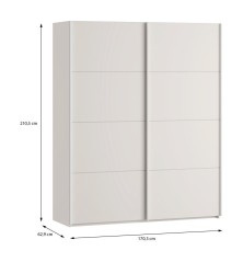 Armario puertas correderas W26 DE 170 cm en color Sand